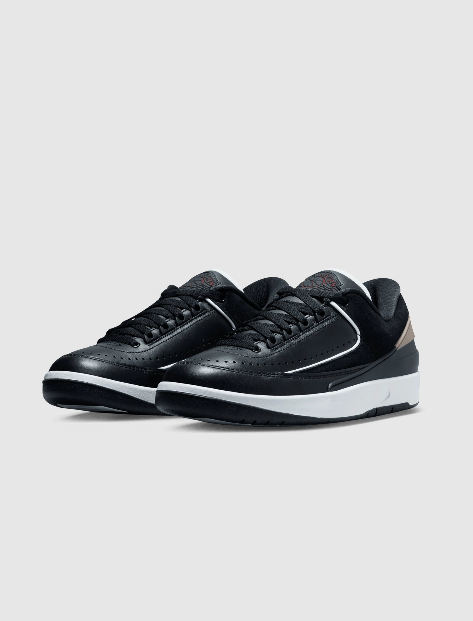 WOMENS AIR JORDAN 2 LOW "BLACK/ VARSITY RED" Retro basketball lifestyle shoes