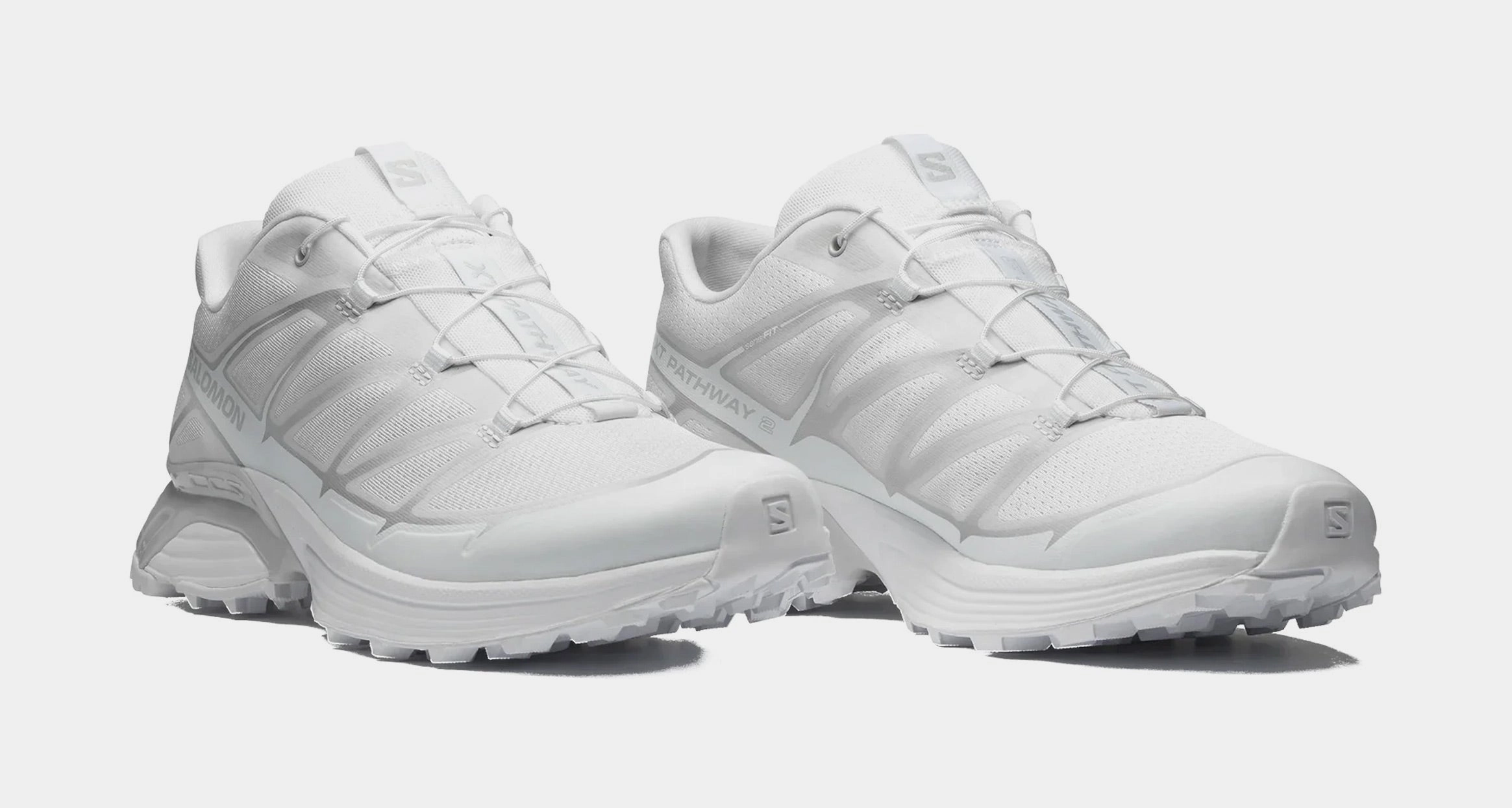 XT-Pathway 2 Womens Running Shoes (White/White/Metal) Salomon Performance Line
