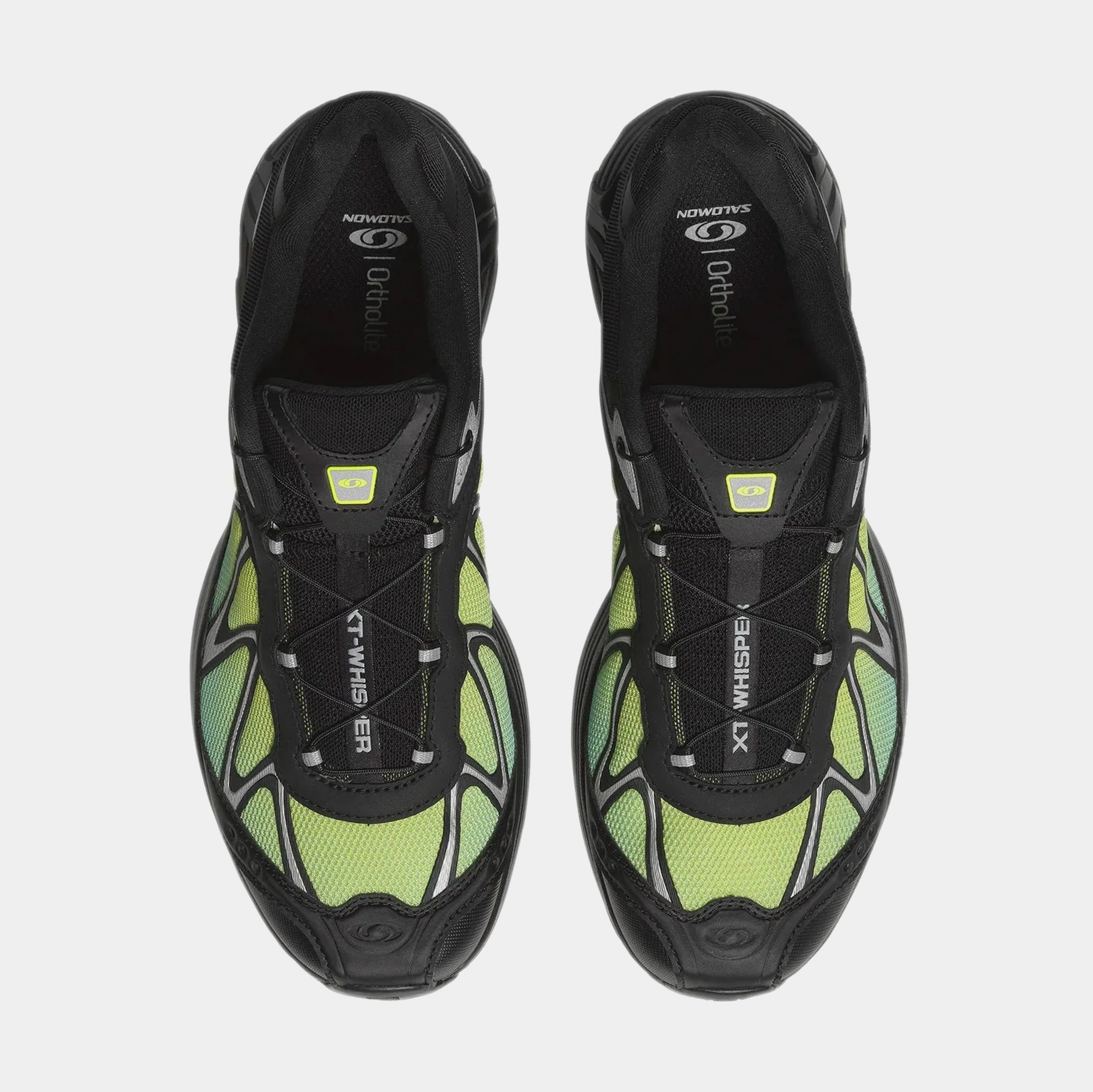 XT Whisper Mens Running Shoes (Black/Iced Aqua/Footwear Silver) Salomon Performance Line