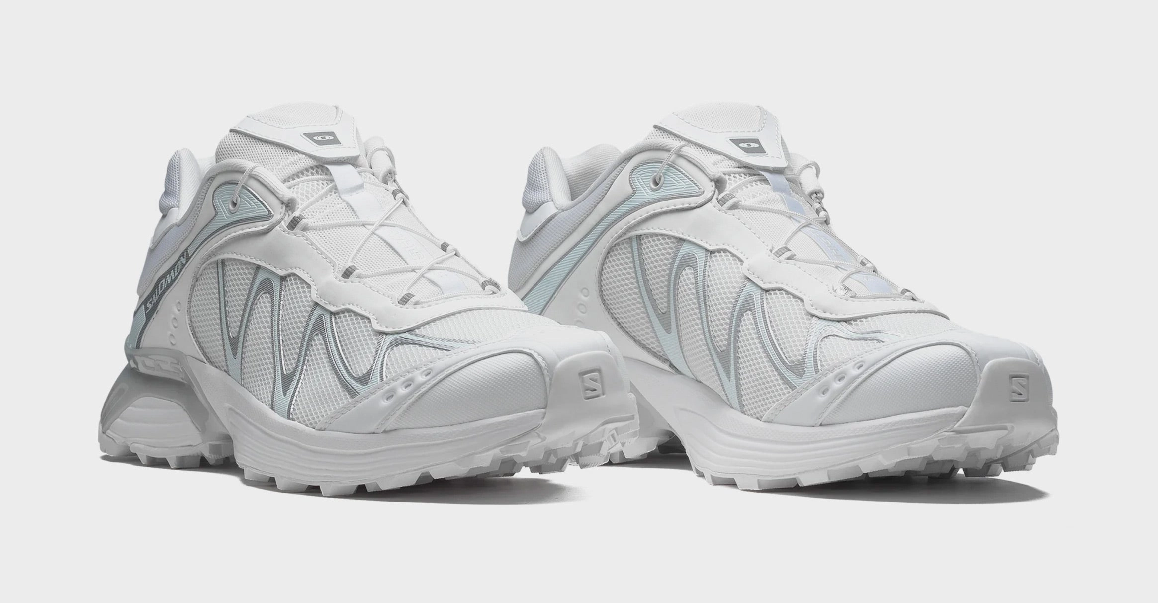 XT Whisper Mens Running Shoes (White/Lunar Rock/Footwear Silver) Salomon Performance Line
