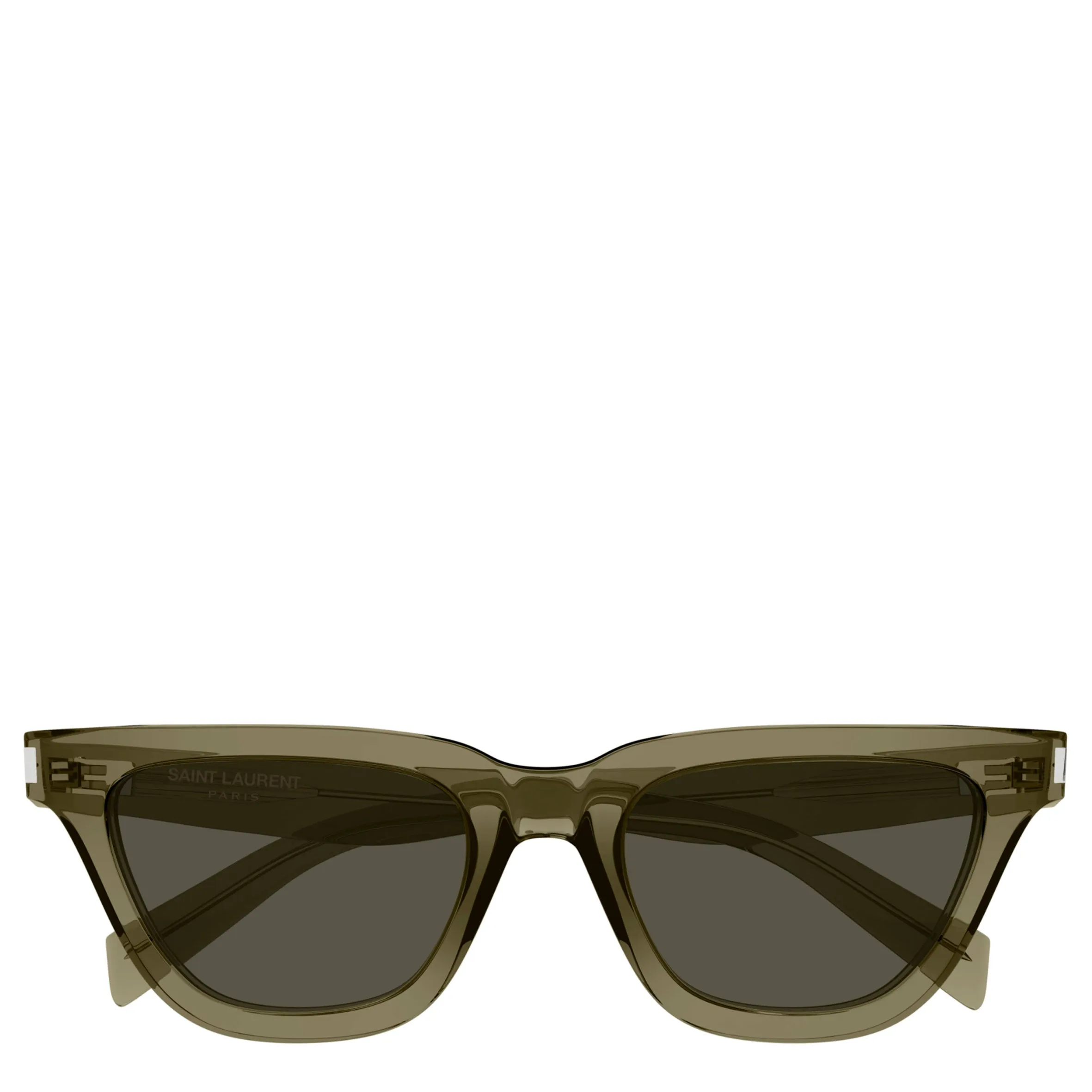 Ysl Sunglasses YSL SL462 Suplice Acetate Sunglasses, Translucent Olive Grey