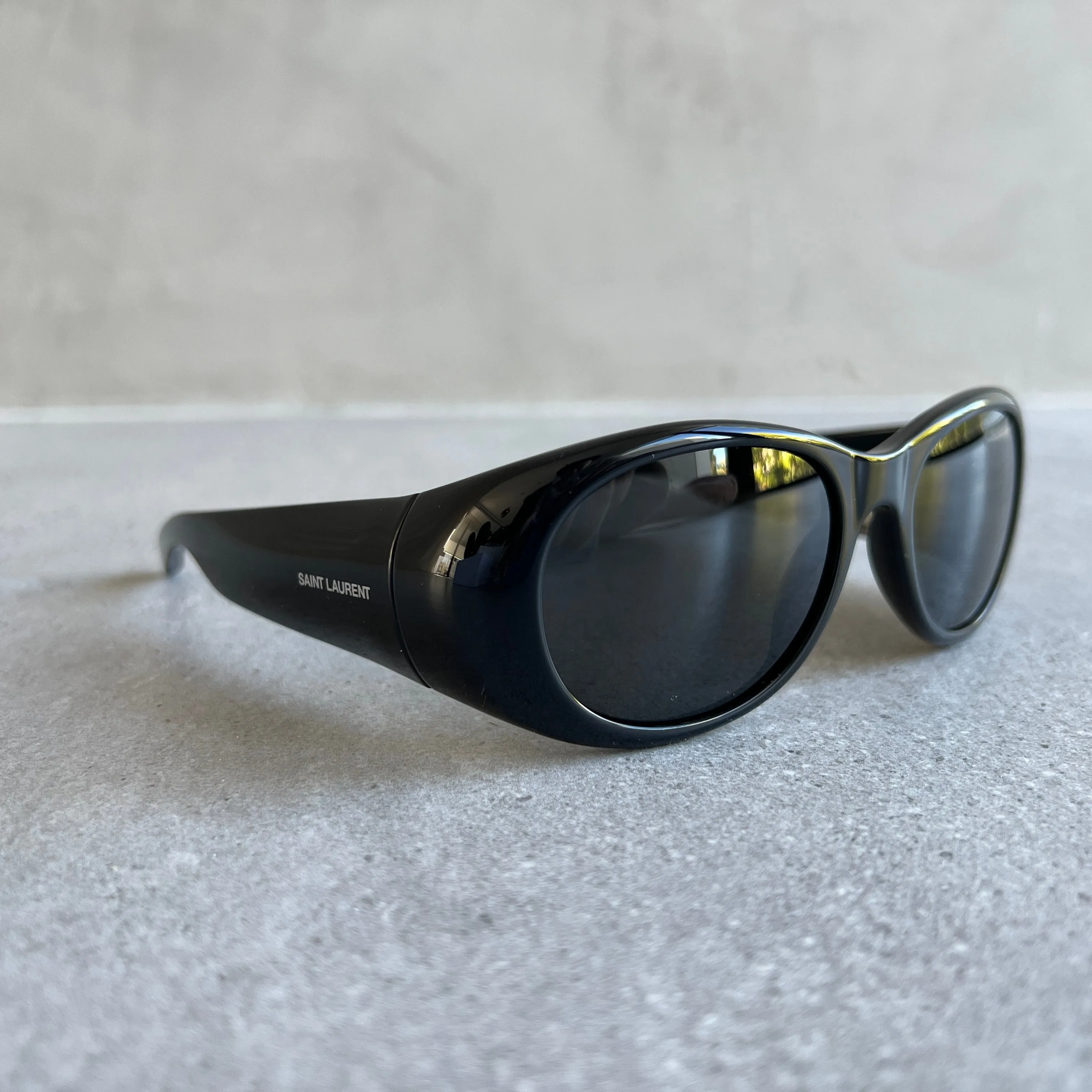 Ysl Sunglasses YSL SL736 Wrap Almond Sunglasses, Black